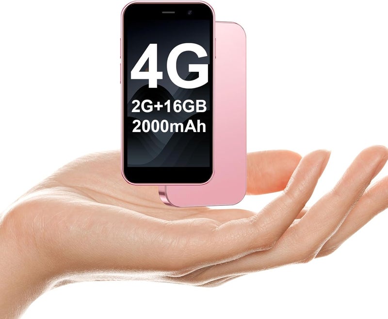 SOYES Mini Phone 4G Unlocked World's Smallest Mini Smartphone 3.0'' Touch Screen Compact Mobile Phone for Kids & Students 2000mAh Battery Cell Phone with Dual SIM Quad Core Face ID GPS 2GB+16GB Pink - Image 1